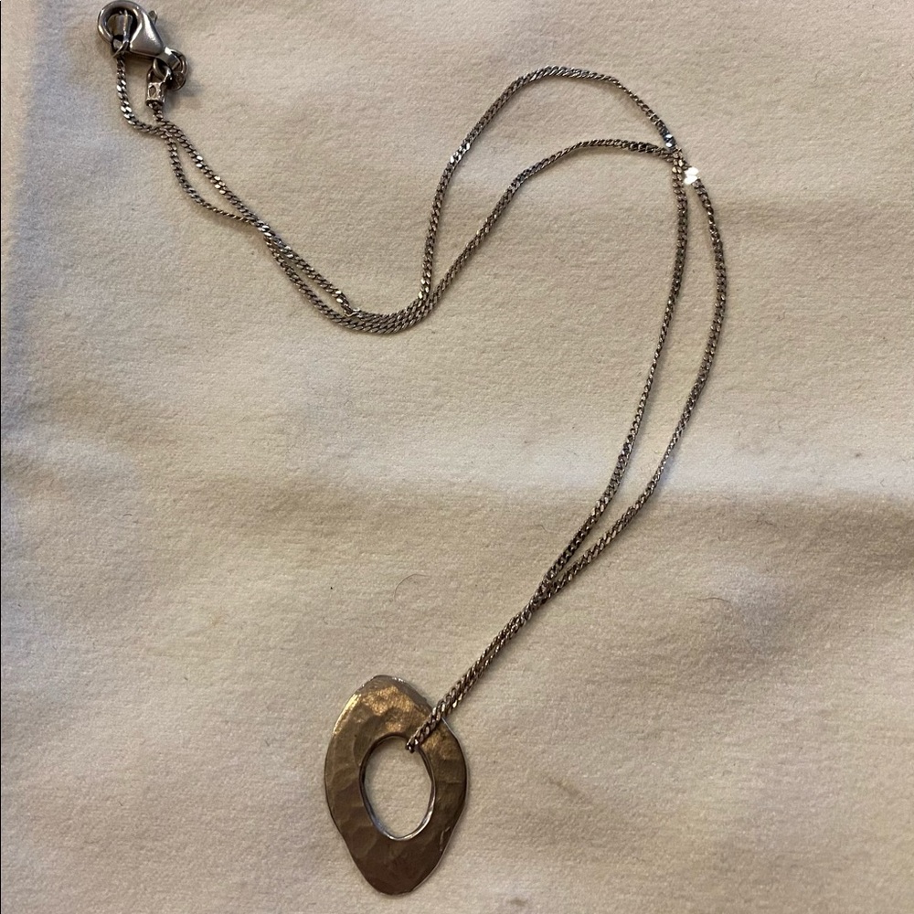 SILPADA .925 Hammered Abstract Oval Necklace